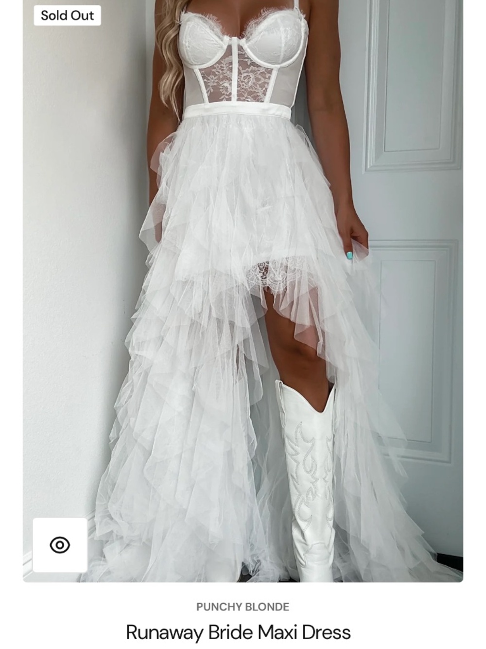 White Lace Corset Maxi Dress